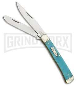 Rough Rider Guapo Trapper Turquoise Blue Pocket Knife