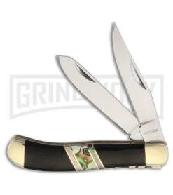 Rough Rider Premium Select Baby Trapper Black Buffalo Horn Pocket Knife