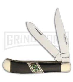 Rough Rider Premium Select Mini Trapper Black Buffalo Horn Pocket Knife