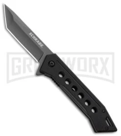 Schrade U.G. Black G-10 Folding Knife - Tanto Gray Plain 1100044