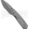 Schrade Mini Frame Lock Gray Folding Knife - Gray Serr