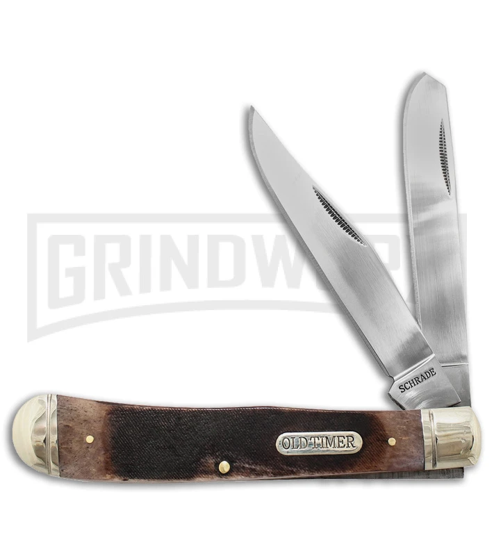 Schrade 950TB Old Timer Trapper Pocket Knife - Mirror Plain 1 Schrade 950TB Old Timer Trapper Pocket Knife - Mirror Plain