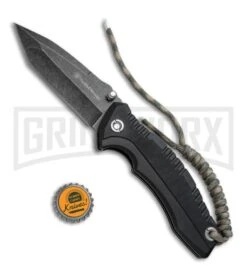Smith & Wesson Black G-10 Tanto Folding Knife - Black SW Plain -Knife Store Smith Wesson G 10 LL Black Black SW SW604 BHQ 67524 jr bottlecap large