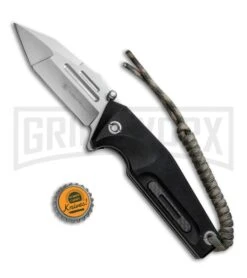 Smith & Wesson Black G-10 Tanto Folding Knife - Satin Plain -Knife Store Smith Wesson G 10 LL Black Satin SW603 BHQ 67523 jr bottlecap large