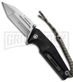 Smith & Wesson Black G-10 Tanto Folding Knife - Satin Plain