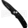 Smith & Wesson Mini Extreme Ops Black Aluminum Automatic Knife - Black Plain