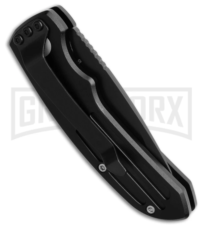 Smith & Wesson Mini Extreme Ops Black Aluminum Automatic Knife - Black Plain 3 Smith & Wesson Mini Extreme Ops Black Aluminum Automatic Knife - Black Plain - Image 3