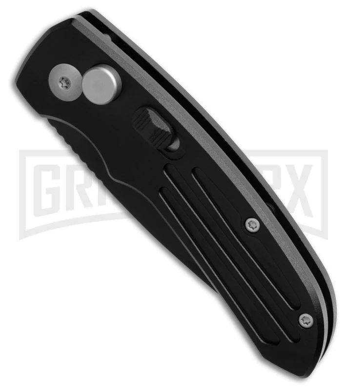 Smith & Wesson Mini Extreme Ops Black Aluminum Automatic Knife - Black Plain 2 Smith & Wesson Mini Extreme Ops Black Aluminum Automatic Knife - Black Plain - Image 2