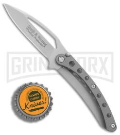 Smith & Wesson Gray Pock Protector Folding Knife - Gray Plain -Knife Store Smith Wesson Pocket Protector gray gray BHQ 75357 er bottlecap large