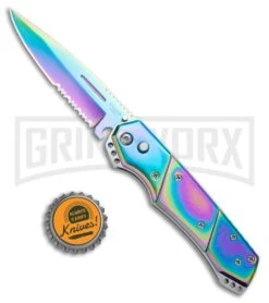 Super Knife Croc Automatic Knife Stainless Rainbow Spectrum (3.5 Spectrum) Serr 7 Super Knife Croc Automatic Knife Stainless Rainbow Spectrum (3.5 Spectrum) Serr -Knife Store Super Knife Croc Auto Stainless Rainbow Spectrum Spectrum Serr GX 34964 jr bottlecap large