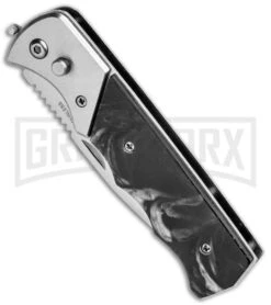 Front Page -Knife Store Super Knife Dingo Black Marble Acrylic Auto Satin Serr GA623SLMBK GX 33496 jr spine large