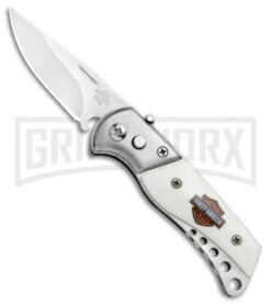 Super Knife Harley Davidson Automatic Knife (2" Satin) GA215PWT