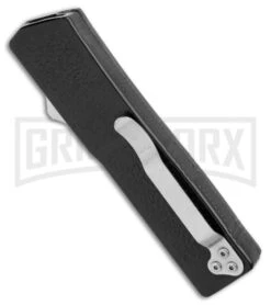 Thunder Black D/A OTF Automatic Knife - Satin Plain -Knife Store Thunder Black DA OTF Auto Satin GX 34185 jr side large