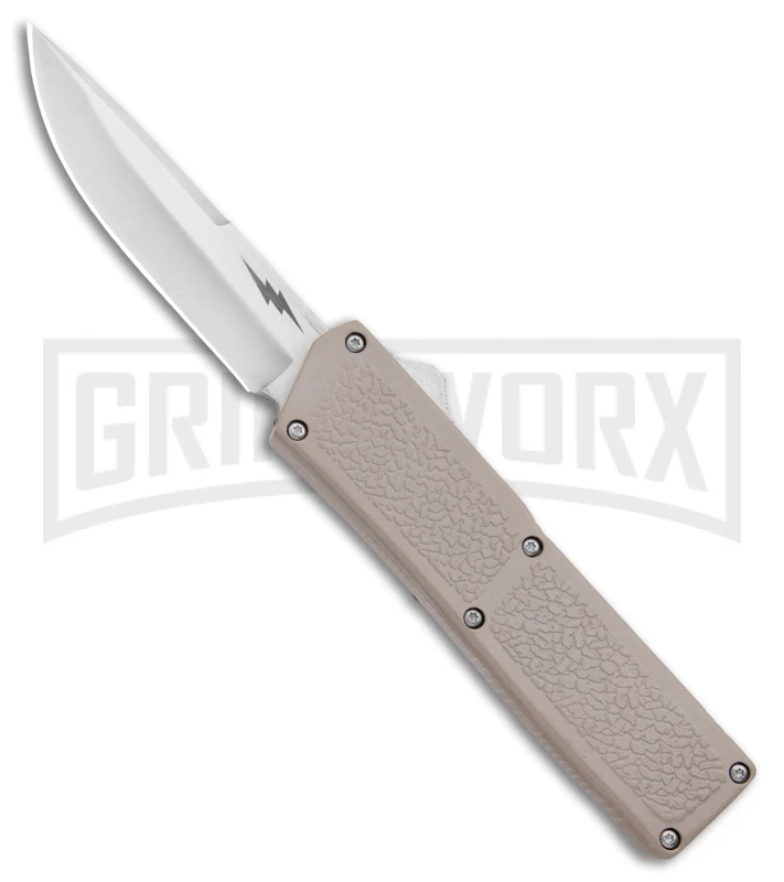 Thunder Tan D/A OTF Automatic Knife - Satin Plain 1 Thunder Tan D/A OTF Automatic Knife - Satin Plain