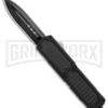 Titan Black D/A OTF Sim Carbon Fiber Automatic Knife - Dagger Black Plain
