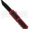 Titan Red D/A OTF Automatic Knife - Tanto Black Plain