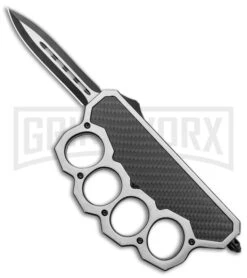 What The Knuck Knuckle Dagger D/A OTF Automatic CF/Satin -Two Tone Dagger