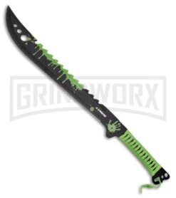 Z-Hunter Armageddon Green Machete - Black Plain