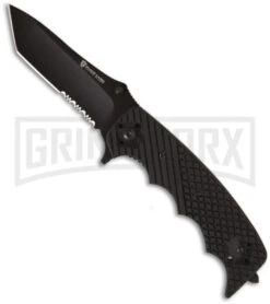 Browning Black Label Stone Cold Black G-10 Folding Knife - Black Serr