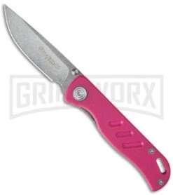 Boker Magnum Pink Berry Folding Knife - Stonewash Plain