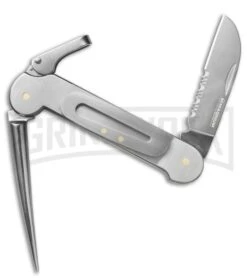 Boker Magnum 01SC725 Catamaran Pocket Knife - Satin Serr 7 Boker Magnum 01SC725 Catamaran Pocket Knife - Satin Serr -Knife Store boker magnum 01sc725 cm half large