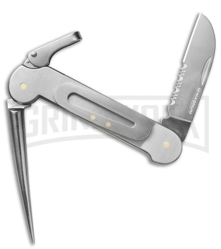 Boker Magnum 01SC725 Catamaran Pocket Knife - Satin Serr 4 Boker Magnum 01SC725 Catamaran Pocket Knife - Satin Serr - Image 4