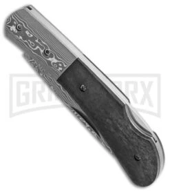 Boker Magnum Black Bone Folding Knife - Damascus Plain -Knife Store boker magnum black bone damascus 01MB551DAM BHQ 13757 er spine large