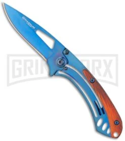 Boker Magnum Deep Blue Folding Knife - Blue Plain