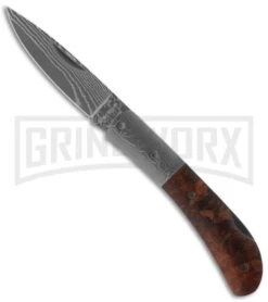 Boker Magnum Quincewood Folding Knife - Damascus Plain