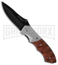 Boker Magnum High Peak Folding Knife - Black Plain