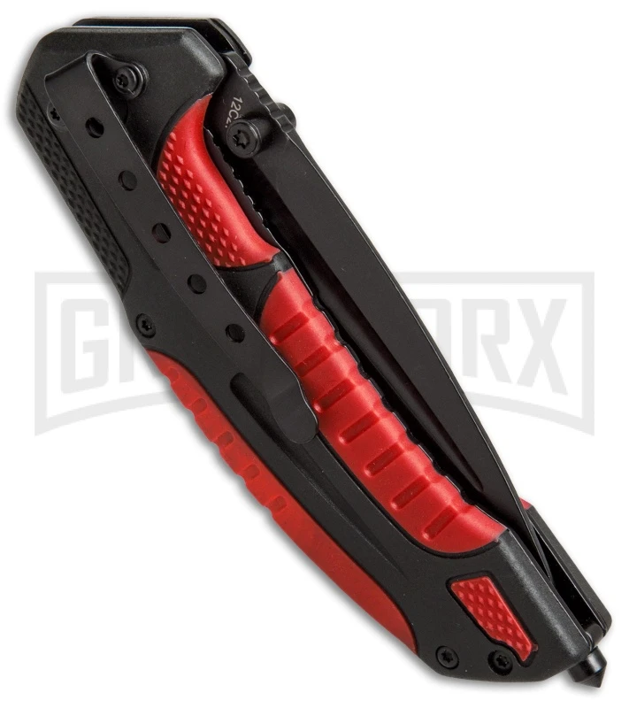 Boker Plus Savior 1 Red Liner Lock Knife - Black Plain 2 Boker Plus Savior 1 Red Liner Lock Knife - Black Plain - Image 2