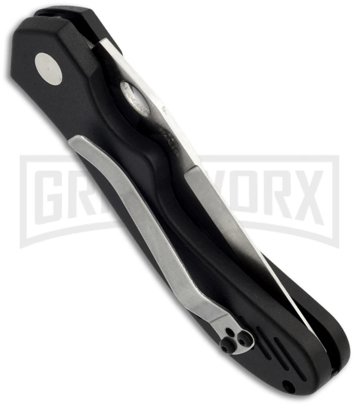 Top-Tech Black Automatic Knife - Satin Serr 3 Top-Tech Black Automatic Knife - Satin Serr - Image 3