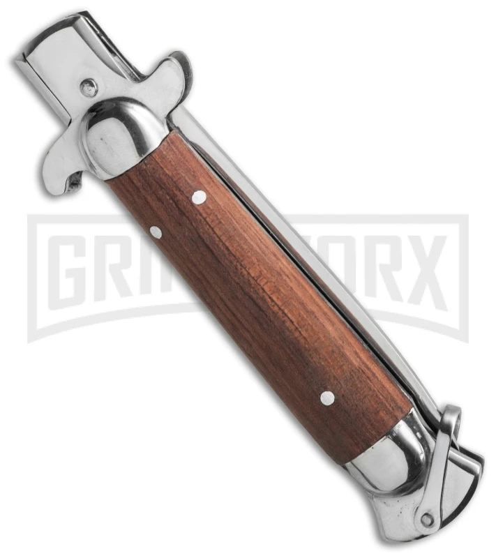 9" Medteh Russian Stiletto Automatic Knife - Satin Plain 2 9" Medteh Russian Stiletto Automatic Knife - Satin Plain - Image 2