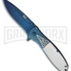 Brian Wilhoite Celtic Trinity Blue Manual Folding Knife - Blue Plain