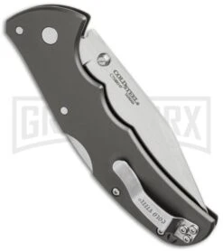 Cold Steel Code-4 Clip Point Folding Knife - Satin Full Serr -Knife Store cold steel code 4 58tpccs side cm large