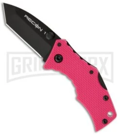 Cold Steel Micro Recon 1 Tanto Pink Folding Knife - Black Plain