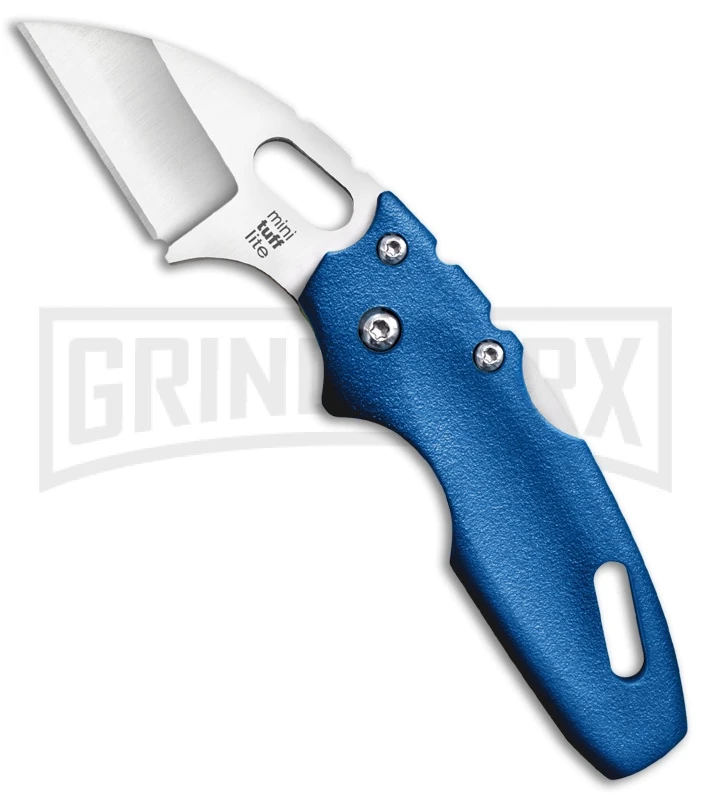 Cold Steel Mini Tuff Lite Blue Grivory Tri-Ad Lock Knife - Satin Plain 1 Cold Steel Mini Tuff Lite Blue Grivory Tri-Ad Lock Knife - Satin Plain