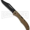Cold Steel Broken Skull II Coyote Tan G-10 Folding Knife - Black Plain