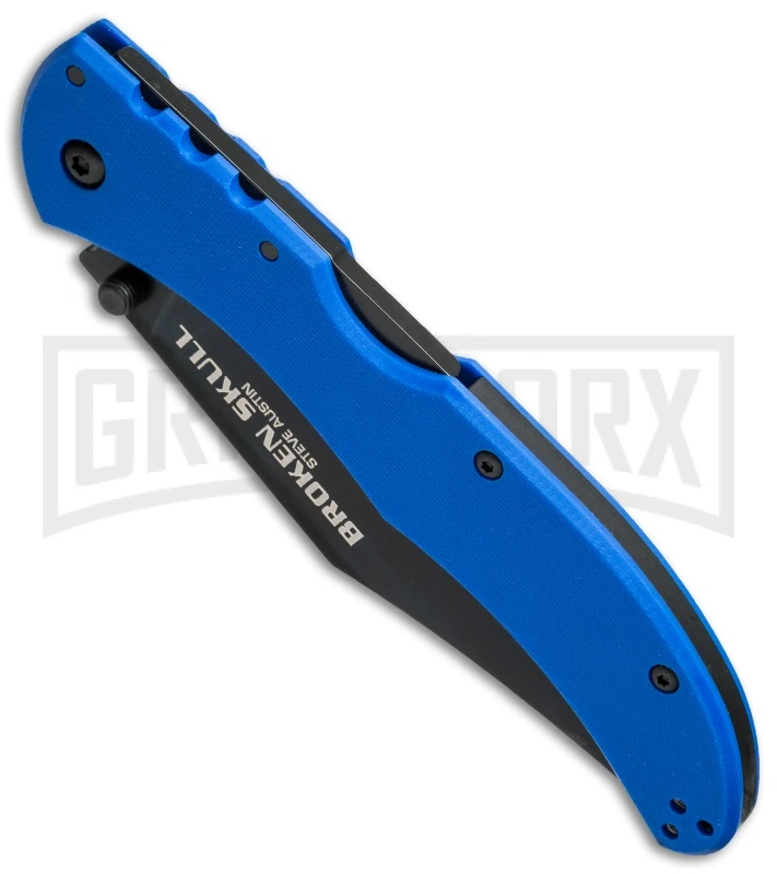 Cold Steel Broken Skull IV Blue G-10 Folding Knife - Black Plain 3 Cold Steel Broken Skull IV Blue G-10 Folding Knife - Black Plain - Image 3