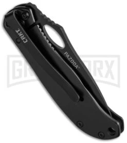 CRKT Pazoda Black Folding Knife - Black Plain -Knife Store crkt 6480k side cm large