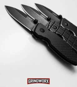 CRKT Squid Folding Knife - Black Stonewash Plain -Knife Store crkt burnley squid cf grid bsw white dl large