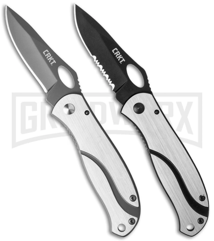 CRKT Pazodas Combination Pack Set - Plain & Serrated Knives 1 CRKT Pazodas Combination Pack Set - Plain & Serrated Knives