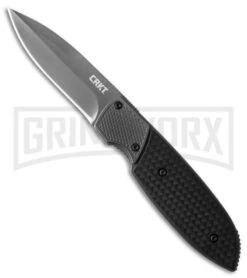 CRKT 7430 Russ Kommer Fulcrum 2 Compact Knife Black GRN - Gray Drop Point