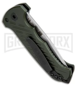 Gerber Auto 06 10th Anniversary Automatic Knife OD Green (3.6" Stonewash) -Knife Store gerber 06 auto green 30 001263n BHQ 36922 dl side large