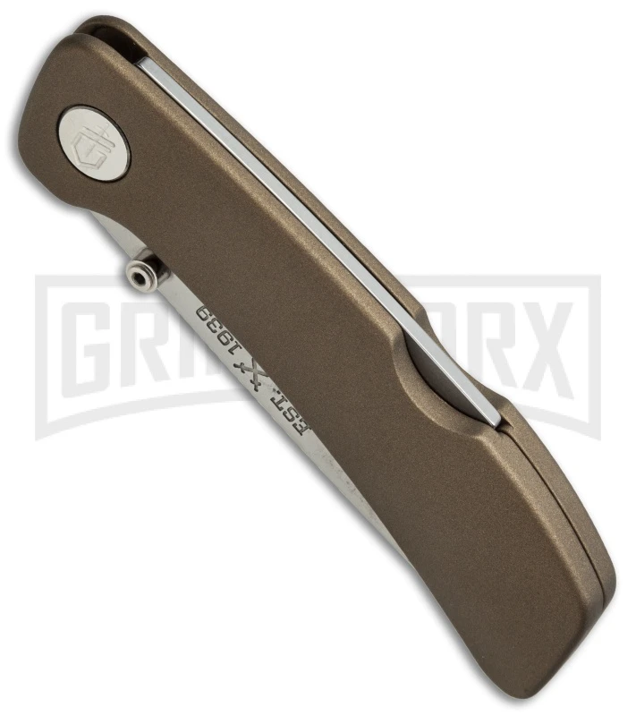 Gerber Knives 39 Series Bronze Lockback Folding Knife - Satin Plain 2 Gerber Knives 39 Series Bronze Lockback Folding Knife - Satin Plain - Image 2