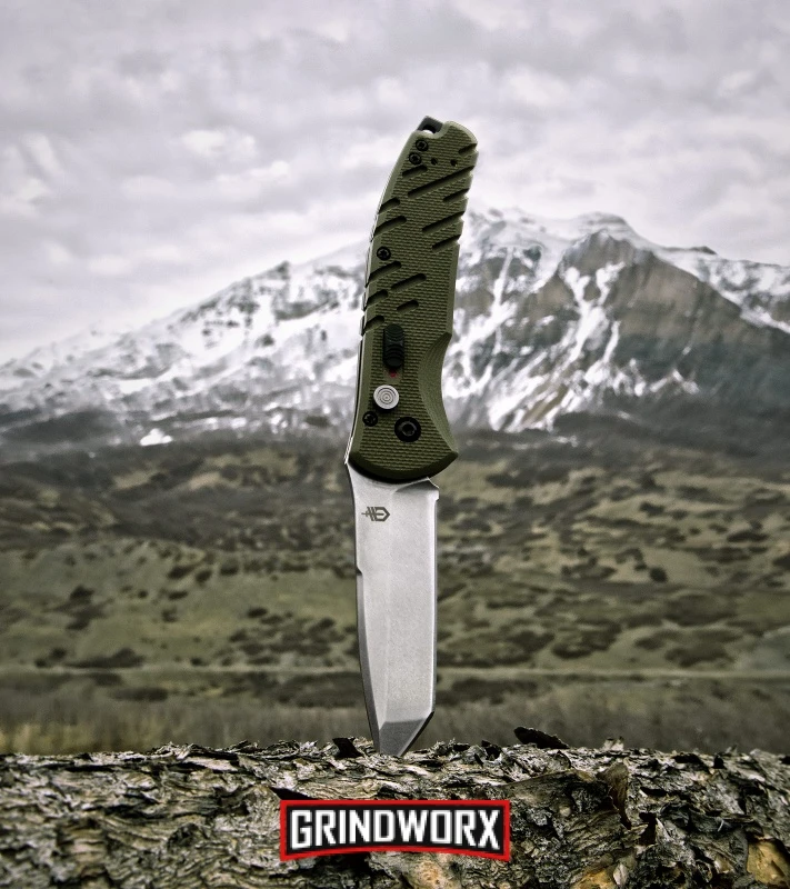 Gerber Propel Downrange OD Green Automatic Knife - Tanto Stonewash 4 Gerber Propel Downrange OD Green Automatic Knife - Tanto Stonewash - Image 4