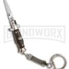 SKM 2.75" Italian Stiletto Keychain Wood Automatic Knife - Bayonet