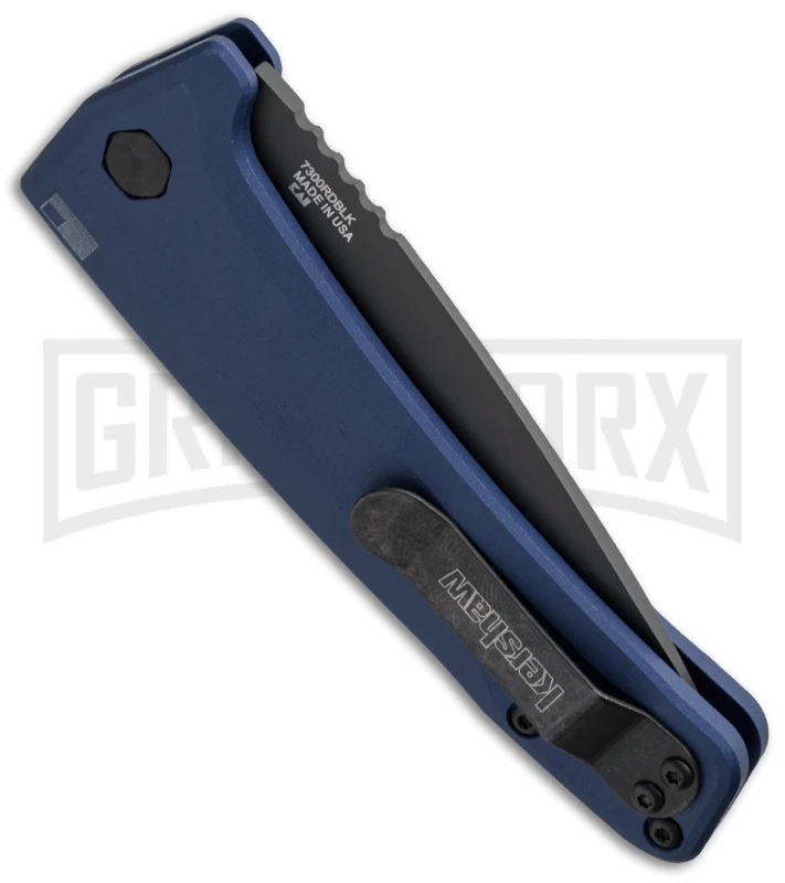Kershaw Launch 3 Blue Automatic Knife - Black Plain 3 Kershaw Launch 3 Blue Automatic Knife - Black Plain - Image 3