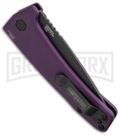 Kershaw Launch 3 Purple Automatic Knife - Black Plain 5 Kershaw Launch 3 Purple Automatic Knife - Black Plain -Knife Store kershaw launch auto 3 black dlc purple side cm large