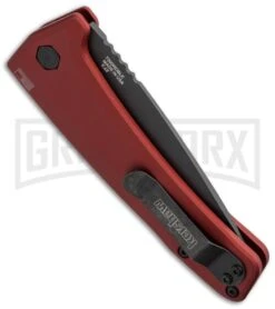 Kershaw Launch 3 Red Automatic Knife - Black Plain -Knife Store kershaw launch auto 3 black dlc red side cm large